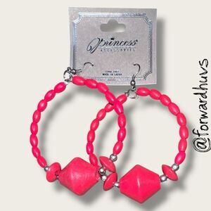 Bundle Sale 3 for $15 | Princess Accessories Red Hoop Earrings